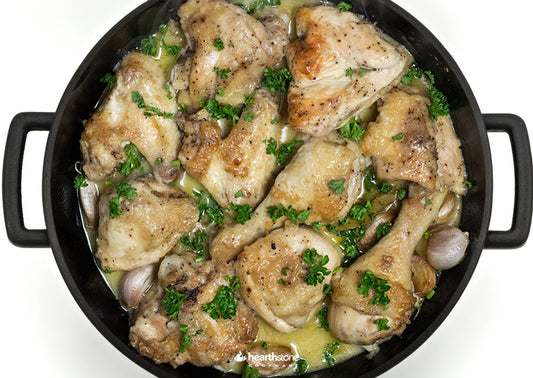 Pollo al Ajillo con Verduras de Temporada
