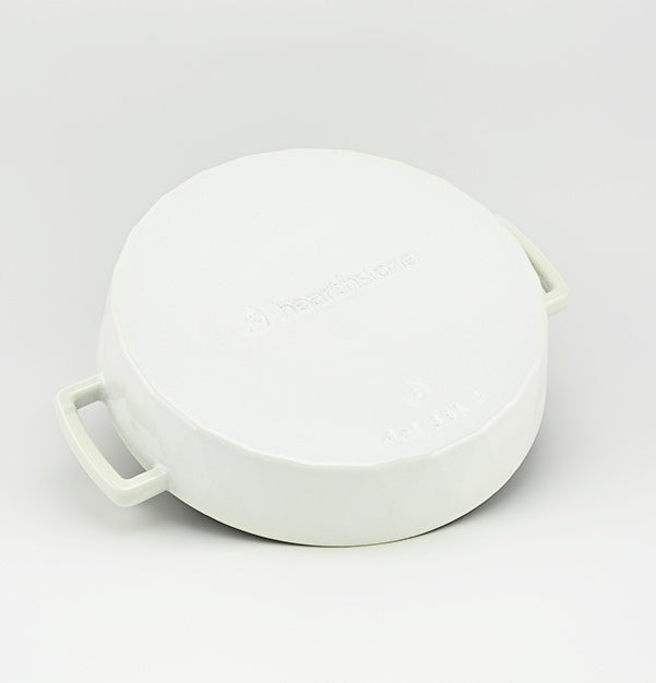 Olla baja de hierro fundido 28 cm Diamond - Blanco