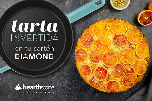 Tarta invertida de naranja en tu sartén Diamond