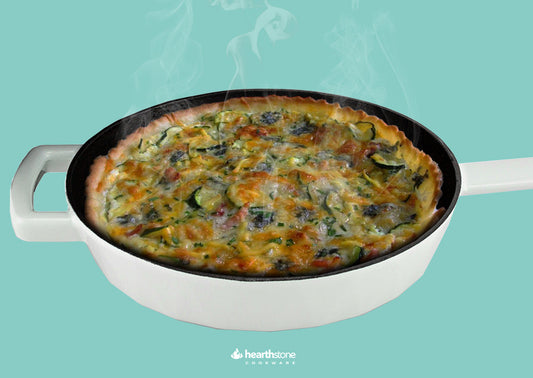 Tarta salada de calabacín, ricotta y limón: sabor fresco al horno en tu sartén de hierro fundido